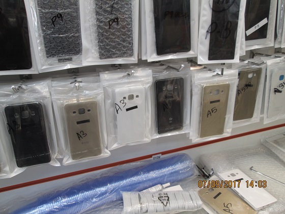 Counterfeit Samsung phone cases in Southall