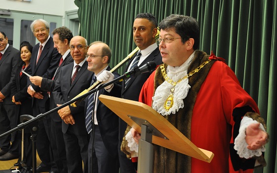 Mayor of Ealing, Councillor Simon Woodroofe speaking at International Commonwealth Day