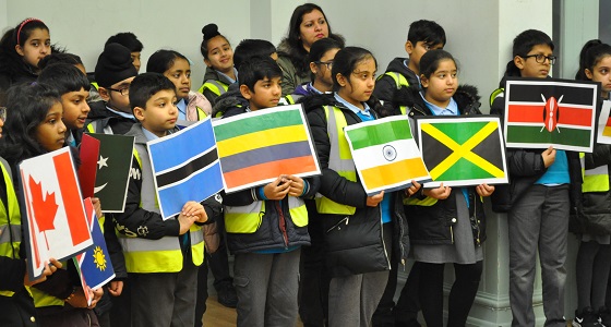 Hambrough students celebrating International Commonwealth Day