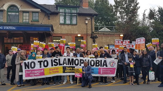 Vigil against islamophobic attack in North Ealing