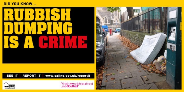 Rubbish Dumping is a crime.