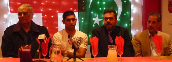 Gen Arif Hasan  and Amir Khan at TKC in Southall