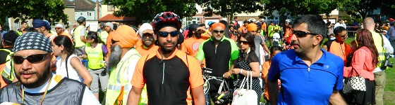 SACA Bike Ride ending in Southall