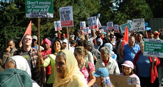 Save our hospitals march in Southall