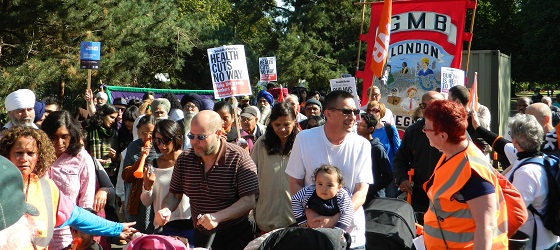 Save our hospitals march in Southall