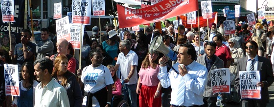 Save our hospitals march in Southall