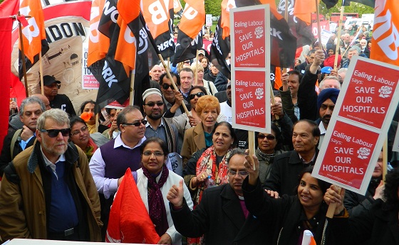 Save our Hospitals march - Southall to Ealing Common