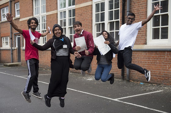 A level results day at Villiers High school in Southall