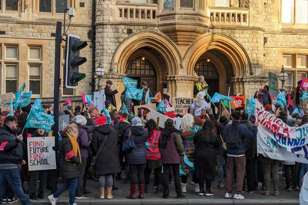 Teachers rally outside Ealing Town Hall